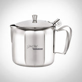 Food Grade Stainless Steel Tea and Coffee Pot with Handle and Lid - 400 ml | Easy Grip Handle | Ideal for Daily Use