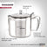 Food Grade Stainless Steel Tea and Coffee Pot with Handle and Lid - 400 ml | Easy Grip Handle | Ideal for Daily Use