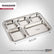 Food Grade Stainless Steel Lunch / Dinner Divider Plate | Glossy Finish