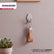3 Adhesive Oval Shaped Hooks 2 CM
