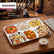 Food Grade Stainless Steel Lunch / Dinner Divider Plate | Glossy Finish