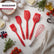Silicone Kitchen Tools Set, 5 Pcs | Heat Resistant & Non-Stick Safe | Red