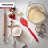Silicone Scraper/Spatula Large - 27.5 CM, 21 CM | Heat Resistant | Non-Stick Safe | Flexible Head - Red