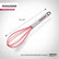 Silicone Coated Egg Beater/Whisk | Heat Resistant | Non-Stick Safe | Sturdy Wire Whisk - Red