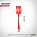 Silicone Slotted Shovel/Spatula - 29.5 CM | Heat Resistant | Non-Stick Safe | Sturdy Handle - Red