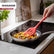 Silicone Slotted Shovel/Spatula - 29.5 CM | Heat Resistant | Non-Stick Safe | Sturdy Handle - Red