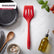 Silicone Slotted Shovel/Spatula - 29.5 CM | Heat Resistant | Non-Stick Safe | Sturdy Handle - Red