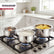 SS Tope Set of 3 with Lids | Induction Compatible