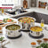 SS Tope Set of 3 with Lids | Induction Compatible
