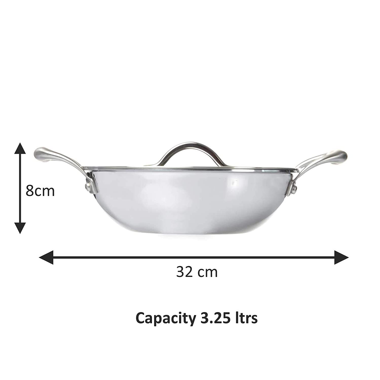 Made In India Stainless Steel 26cm Kadai