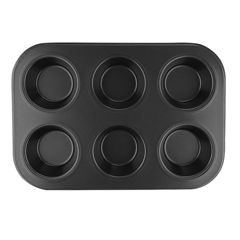 6 Pcs Muffin Pan Carbon Steel with Non Sticks Coating