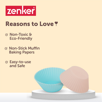 Muffin Moulds Pack of 8 Silicone 5x2 CM