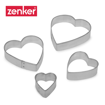 Cookie Moulds Heart Shaped Pack of 4