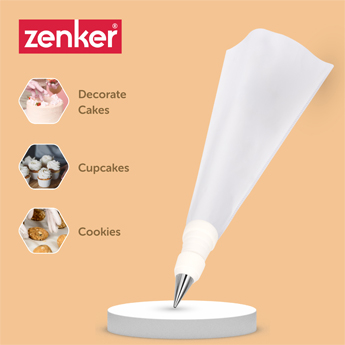 Forcing Bag with 6 Nozzles 30 CM White