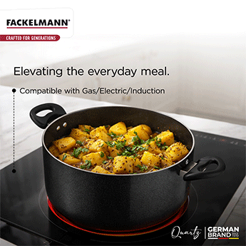 Quartz Casserole w Glass Lid 20 CM|3.3 L