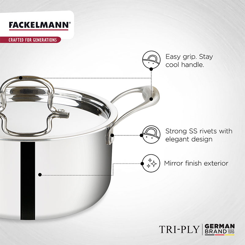 Triply Casserole with Lid20 CM|3.3 L