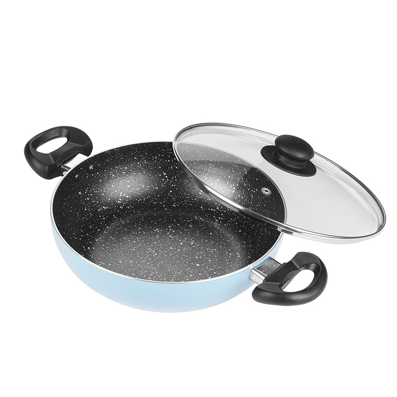 Cologne Kadhai w Glass Lid 22 CM|2.3 L