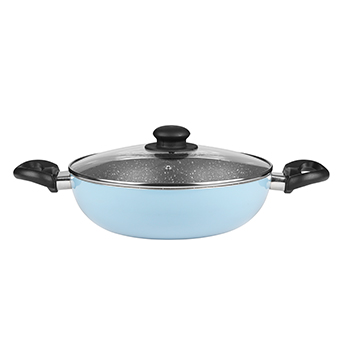 Cologne Kadhai w Glass Lid 22 CM|2.3 L