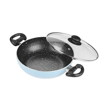 Cologne Kadhai w Glass Lid 22 CM|2.3 L