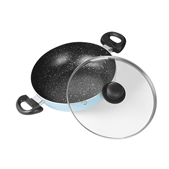 Cologne Kadhai w Glass Lid 22 CM|2.3 L