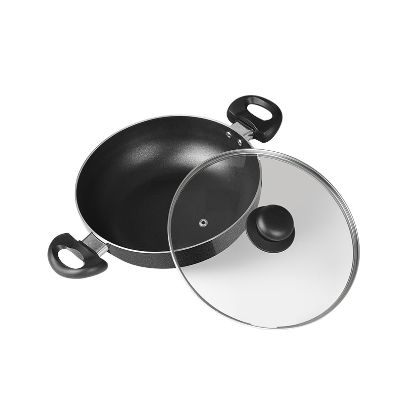 Quartz Kadhai w Glass Lid 24 CM|2.4 L