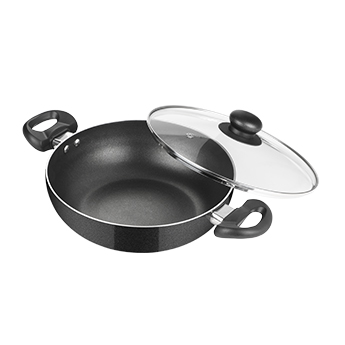 Quartz Kadhai w Glass Lid 24 CM|2.4 L
