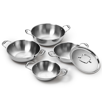 Triply Kadhai w SS Lid 20 CM|1.5 L