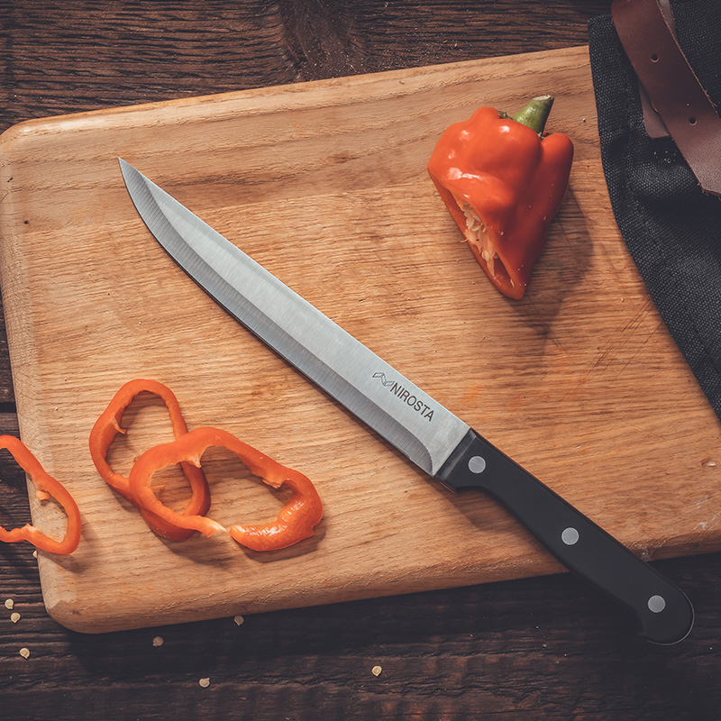 Meat knife Mega Plain Blade 32 CM Black