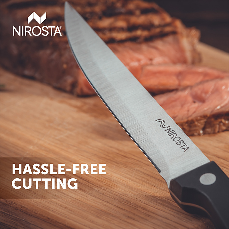 Steak Knife Mega Plain Blade 21 CM Black