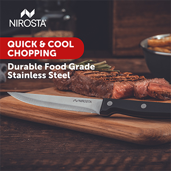 Steak Knife Mega Plain Blade 21 CM Black