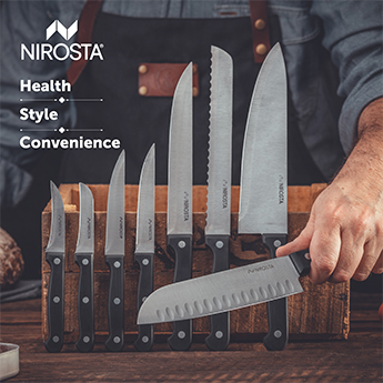 Steak Knife Mega Plain Blade 21 CM Black