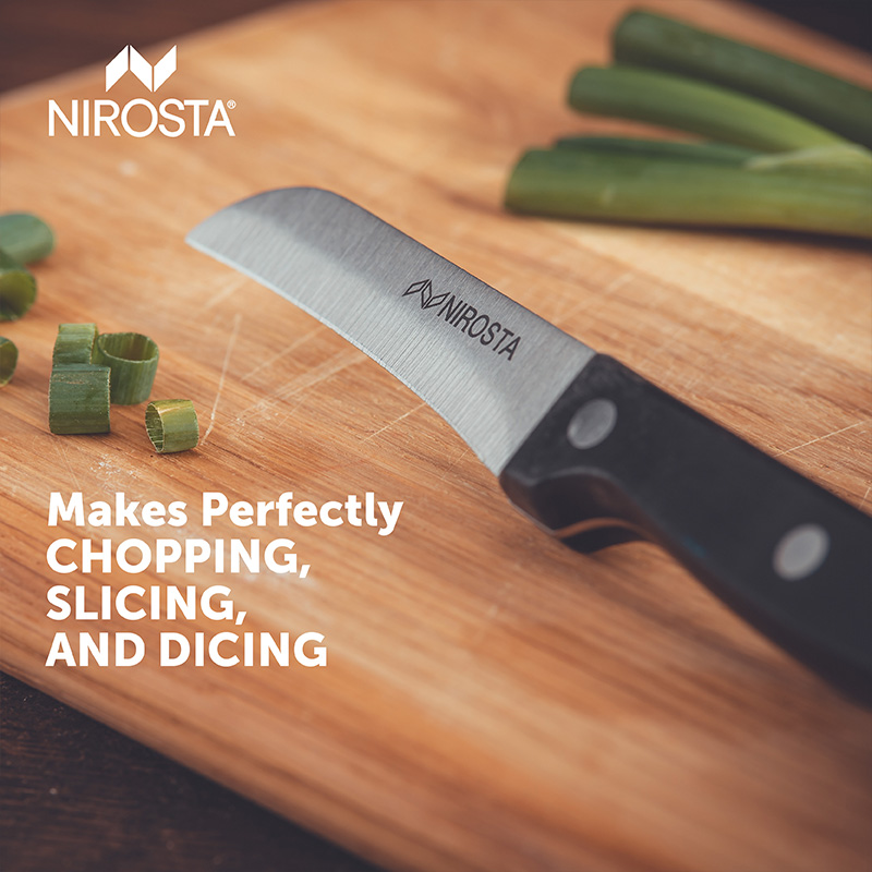 Vegetable Knife Mega Plain Blade 18 CM Black