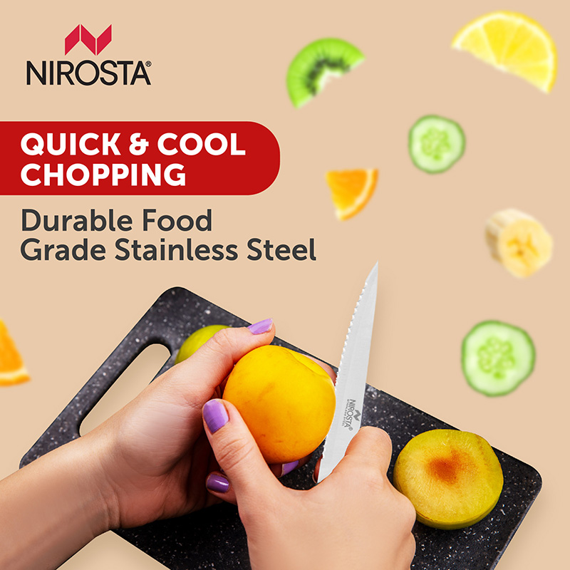 Nirosta Alpha Large Kitchen Knife - Large Serration
