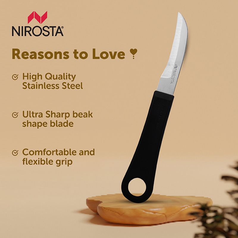 Peeling Knife Plain Blade 16.5 CM Black