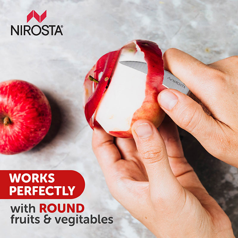 Peeling Knife Rosewood Handle Plain Blade 16 CM Brown