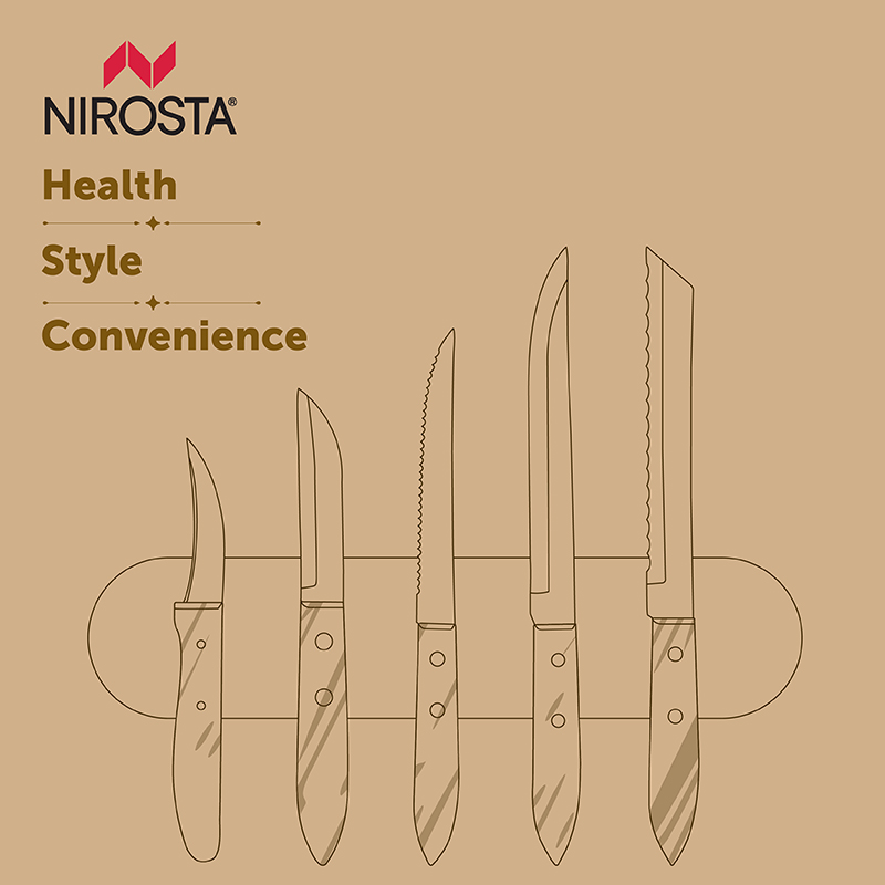 Bread Knife Rosewood Handle Long Serrated Blade 29.5 CM Brown