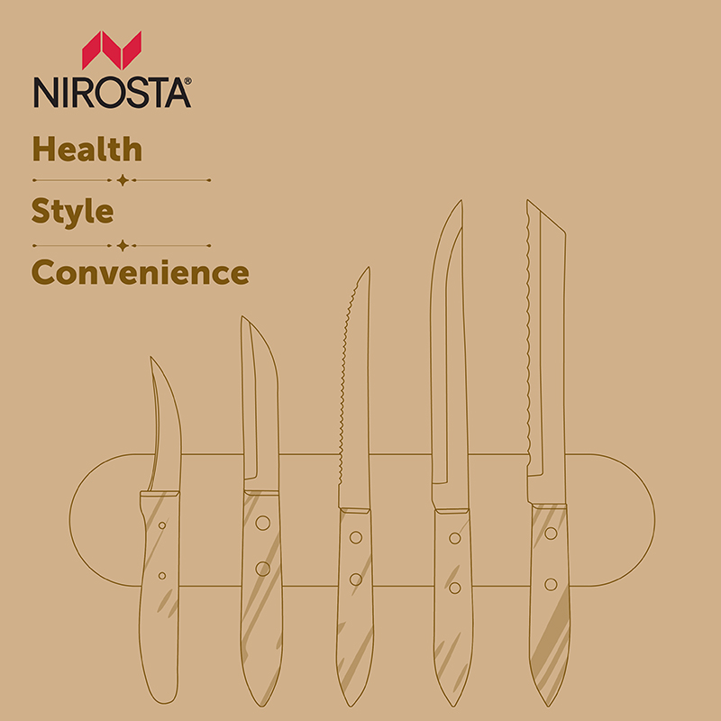 Saw Knife Rosewood Handle Plain Blade 21.5 CM Brown