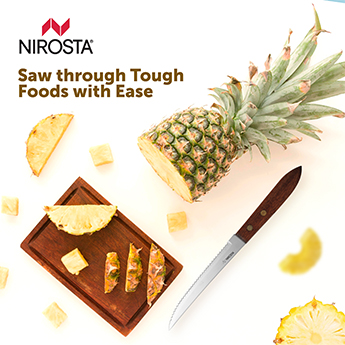 Saw Knife Rosewood Handle Plain Blade 21.5 CM Brown